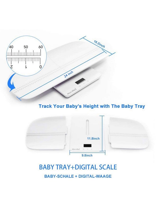MomMed Baby Scale, Multi-Function Toddler Scale, Baby Scale Digital, Pet Scale, Infant Scale with Hold Function, Blue Backlight, Weight and Height Track - Image 4