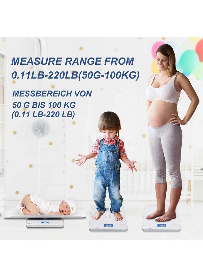 MomMed Baby Scale, Multi-Function Toddler Scale, Baby Scale Digital, Pet Scale, Infant Scale with Hold Function, Blue Backlight, Weight and Height Track - Image 5