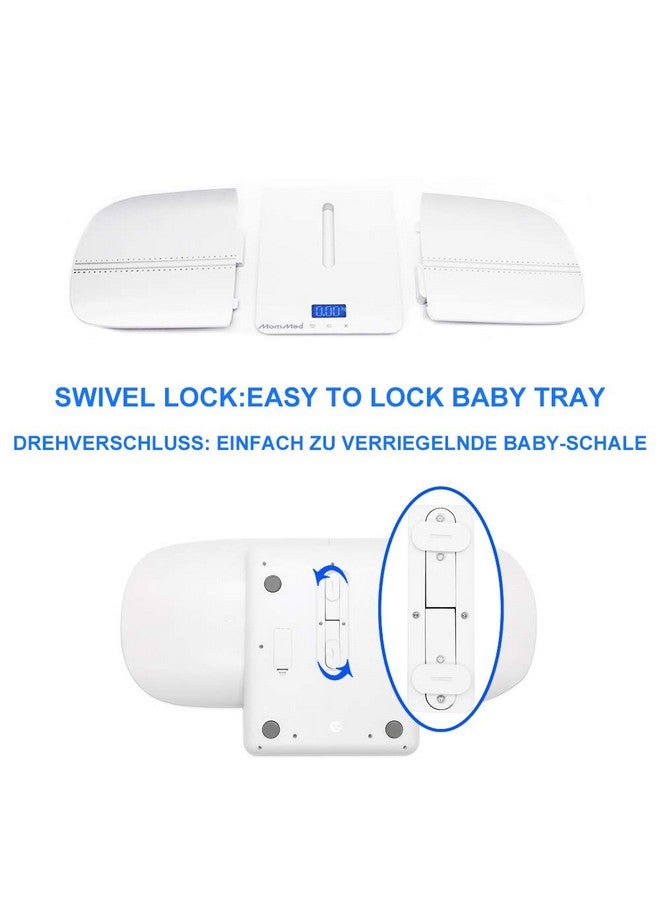 MomMed Baby Scale, Multi-Function Toddler Scale, Baby Scale Digital, Pet Scale, Infant Scale with Hold Function, Blue Backlight, Weight and Height Track - Image 3