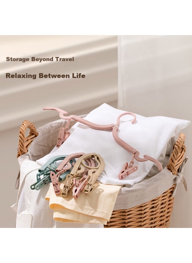 Sometimes Portable Clothes Hangers For Bathroom, Foldable Travel Hangers For Business Trips And Travel, Plastic Hangers, 4 Pieces - Image 4