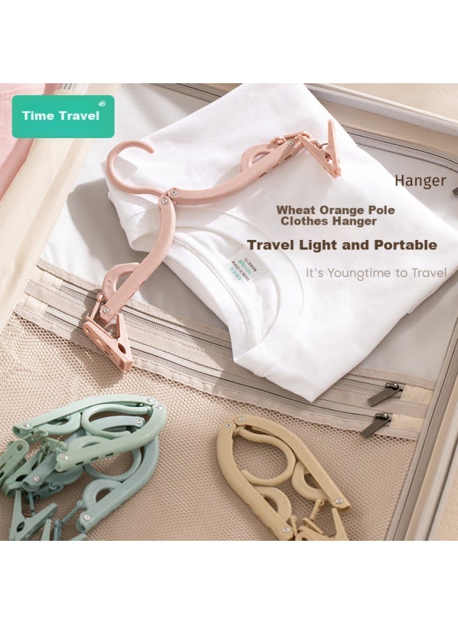 Sometimes Portable Clothes Hangers For Bathroom, Foldable Travel Hangers For Business Trips And Travel, Plastic Hangers, 4 Pieces - Image 1