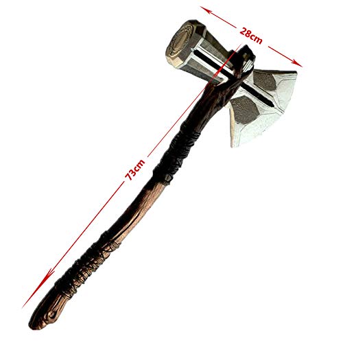 damdos Halloween Prop Cosplay Weapon 72cm PU Foam Axe, Hammer Storm Breaker Cosplay Axe Birthdays Gifts - Image 2
