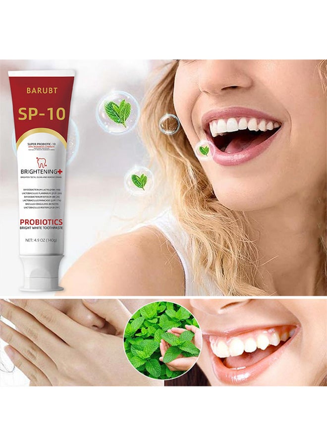 BARUBT Sp10 Probiotic Toothpaste, Sp 10 Probiotic Whitening Toothpaste, Probiotic Stain Removal Whitening Toothpaste, Super Whitening Toothpaste, Fresh Breath Stain Removal, Deep Cleaning Care - Image 3