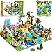 HOGOKIDS 25 Animals Zoo Building Set with Play Mat 8 Pack Zoo Scene modules Blocks Toy for Easter Valentines Day Party Favors Classroom Prizes Fillers Birthday Gifts for Kids Boys Girls 6 1460PCS - Image 3