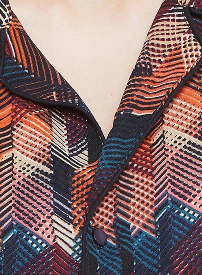 Clovia Women Multicolor Printed Cotton Pyjama Set - Image 5