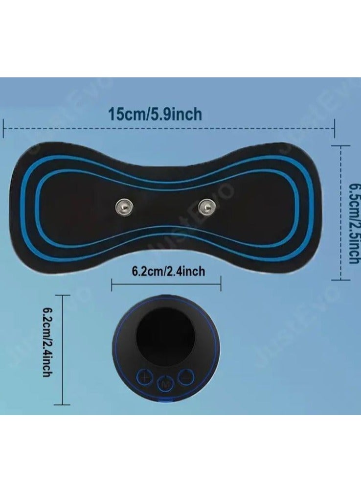 إسكدنيا لاصقة مساج الرقبة الصغيرة, جهاز تدليك كهربائي محمول قابل لإعادة الشحن عبر USB مع تحكم عن بعد, متعدد الألوان، شدة قابلة للتعديل وأوضاع اهتزاز مزدوجة, تصميم مدمج لتخفيف الألم في الظهر والكتف, مثالي لل - Image 3