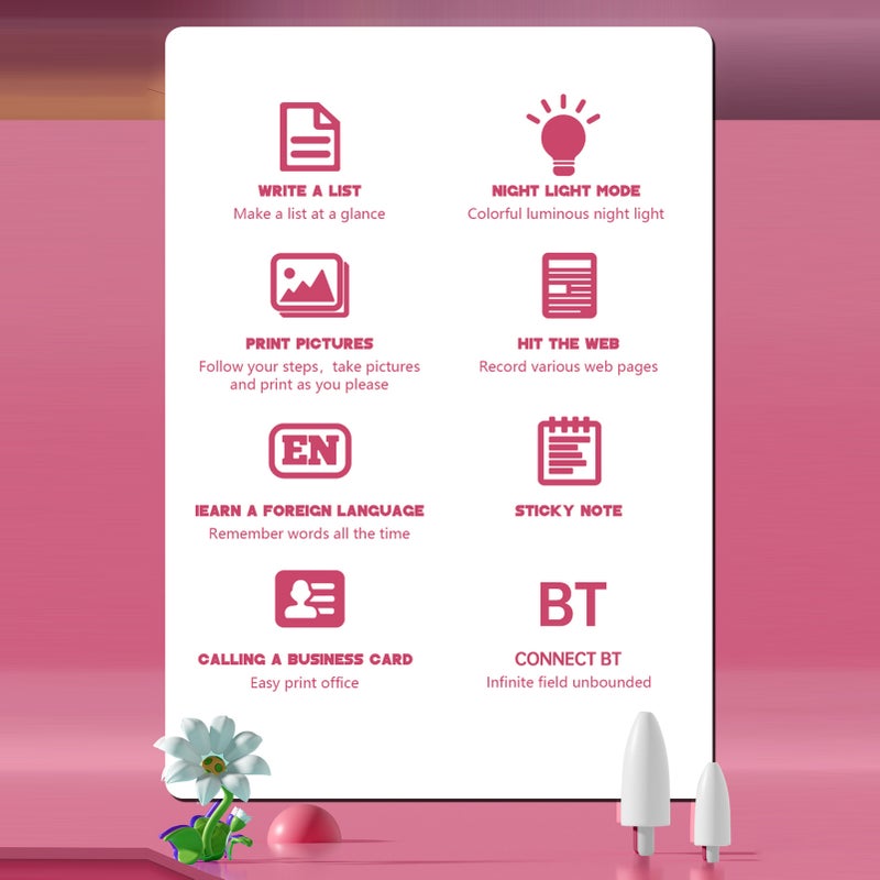 Mini Pocket Thermal Instant Photo Printer Label Maker Machine BT Wireless Connect Compatible with Android or iOS APP Support Receipt Label Memo Sticker Notes Lists Scrapbook DIY Journal Pictures - - Image 5