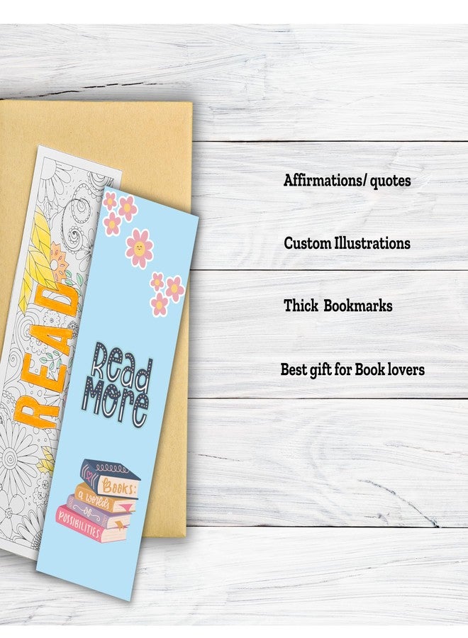 EKDALI Bookmarks Set of 16| 350 GSM Thick Book Marks| Matte Finished NO Repeat Designs Motivational Quotes Theme Bookmark |Size 2 x 6 inches - Image 5