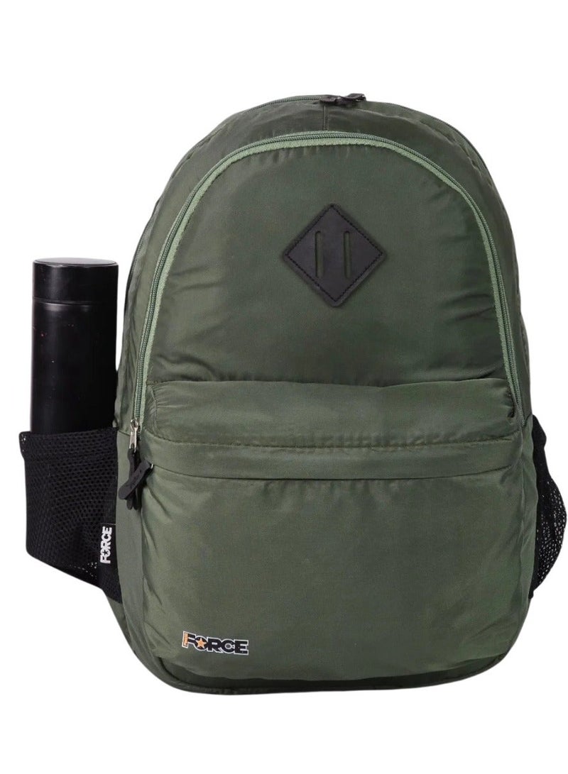 Force 14-inch Laptop Backpack - Advanced Basic (Olive Green) - FDB12 - Water-Resistant Oxford Polyester Daypack for School, Gym & Daily Travel - 44 x 30 x 18 cm - Image 1