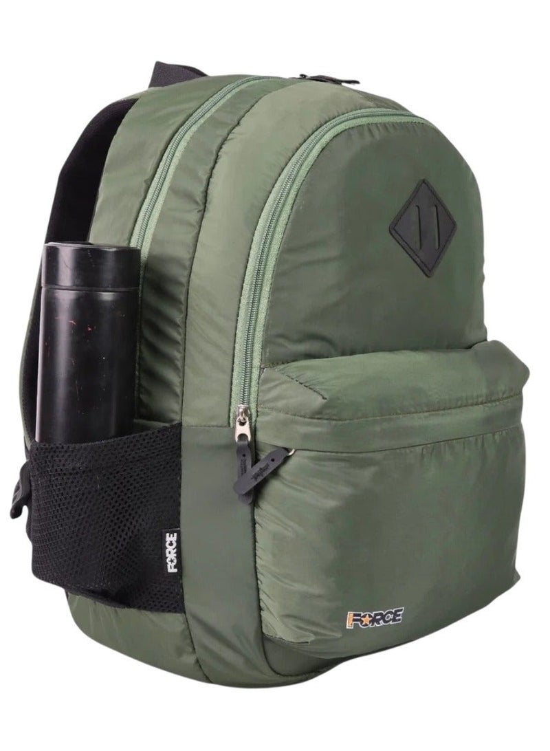 Force 14-inch Laptop Backpack - Advanced Basic (Olive Green) - FDB12 - Water-Resistant Oxford Polyester Daypack for School, Gym & Daily Travel - 44 x 30 x 18 cm - Image 4