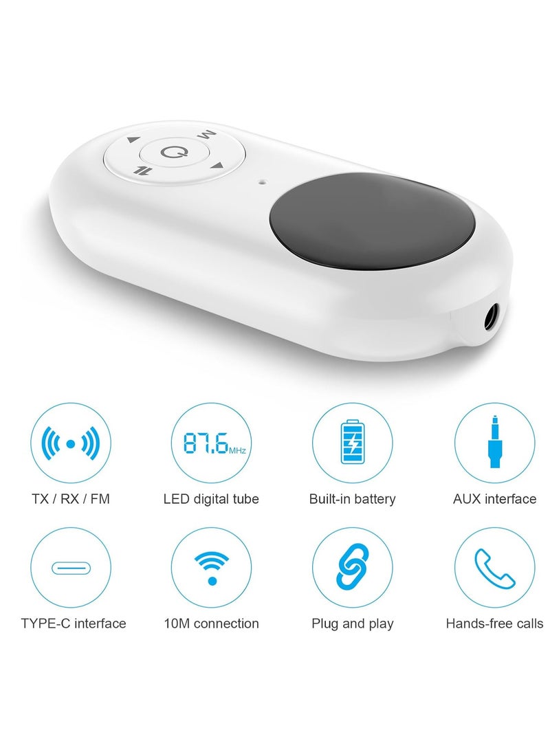 Airplane Bluetooth 5.3 Transmitter for All Headphones - Bluetooth Adapter for TV - Dual Connection- aptX Low Latency - Flying Travel,Long Flight Essentials - Wireless Audio Aux for MP3,Gym,Game,PC - Image 2