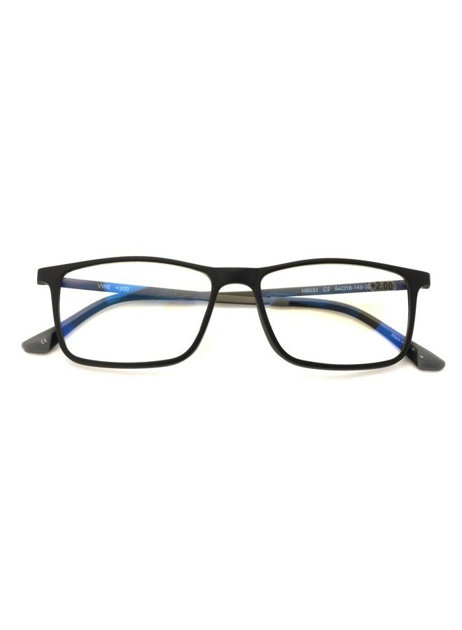 V.W.E. Vision World Eyewear TR90 /w Flexible Titanium B Rectangle Reading Glasses - AR Anti-Reflective Coating - Computer, Matte Black, Medium - Image 1