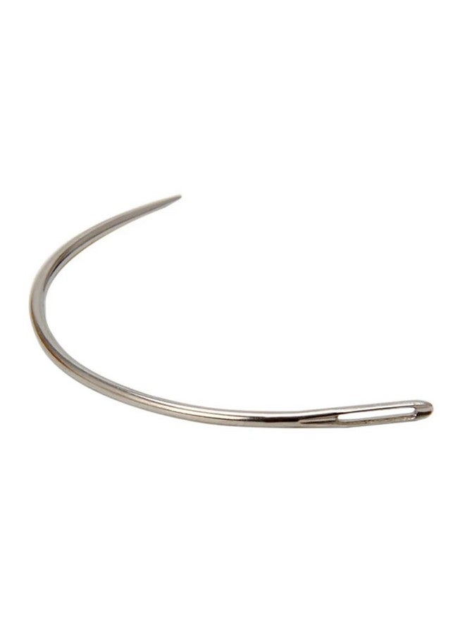 Embroiderymaterial إبرة من الفولاذ المقاوم للصدأ على شكل C مع عين كبيرة (إبر لتجديل الشعر) للخياطة اليدوية، والتجديل، والتزيين، والتطريز في المناطق الضيقة أو الصعبة الوصول إليها (2.2 بوصة، 5 قطع) - Image 3