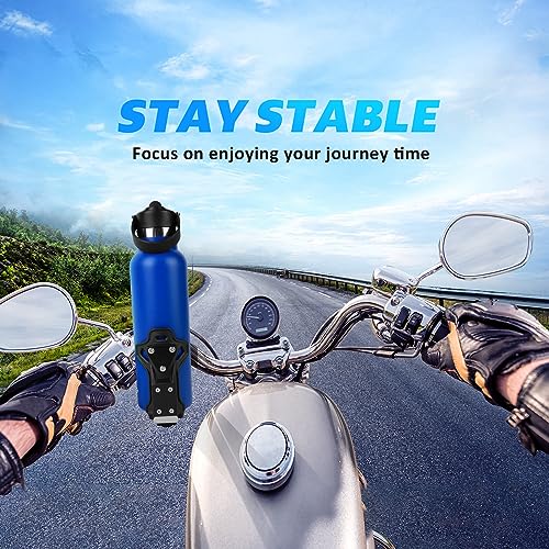 DEGUM Upgraded Motorcycle ATV Cup Holder Anti Theft, Extra Large Bike Water Bottle Holder 1.95 – 3.6 inch Universal Size, Drink Holder Handlebar with Metal Clamp for Scooter Boat Stroller Wheelchair - Image 4