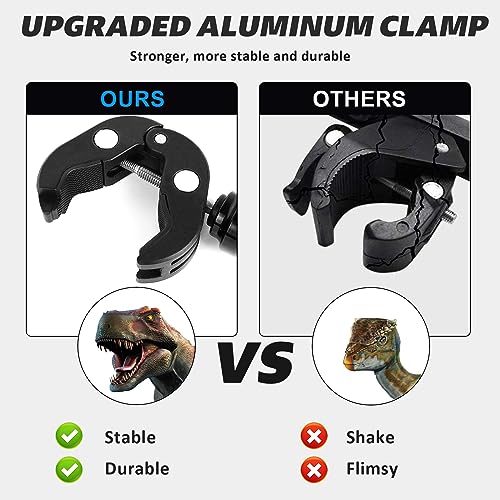 DEGUM Upgraded Motorcycle ATV Cup Holder Anti Theft, Extra Large Bike Water Bottle Holder 1.95 – 3.6 inch Universal Size, Drink Holder Handlebar with Metal Clamp for Scooter Boat Stroller Wheelchair - Image 3