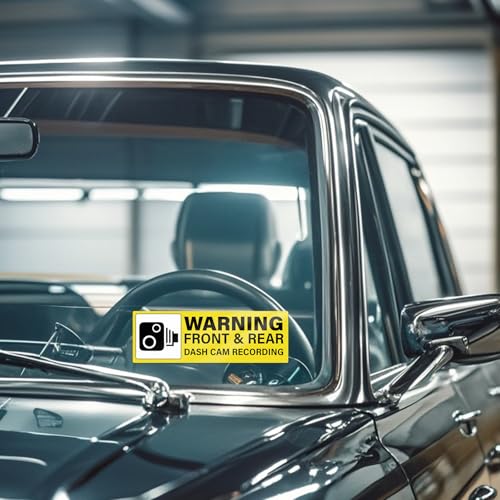 YIKIADA 10 Pack Warning Front Rear Dash Cam Recording Sticker 6 × 2 Inches Vinyl Removable Waterproof Self Adhesive Car Decal for Vehicle Window Outside - Image 3