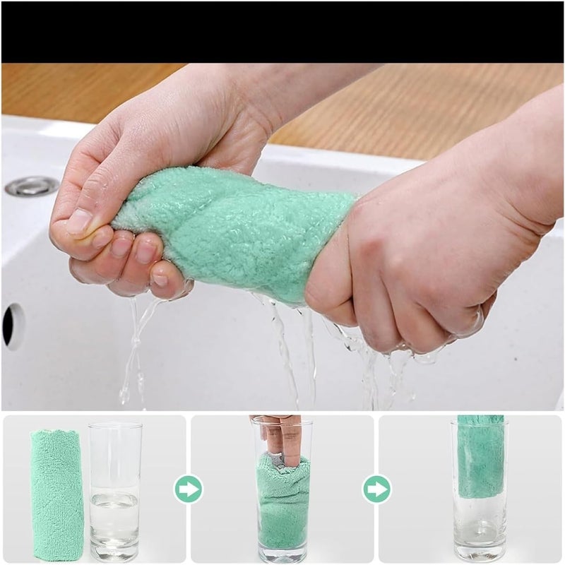 Thickened Cleaning Cloths for Kitchen and Household (1 to 12-Pack Options)(Green,12pcs) - Image 4
