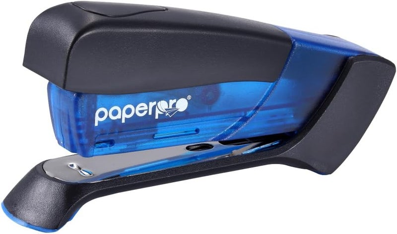 PaperPro Compact Classic Desktop Stapler, 15 Sheet Capacity, No Effort, One Finger, 80% Easier Stapling, Blue - Image 1