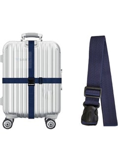 1 Piece Suitcase Suitcase Seat Belt Navy Blue