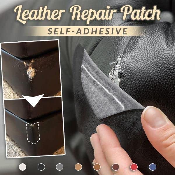 COSMOS STAR 2 Pcs Black Leather Repair Kit 8"x12"In, For Couches and Cars Black Leather Repair Patches Kit For Couch Furniture Sofas Car Seat Handbag's Jackets Super, Thin Vinyl Repair Kit - Image 4