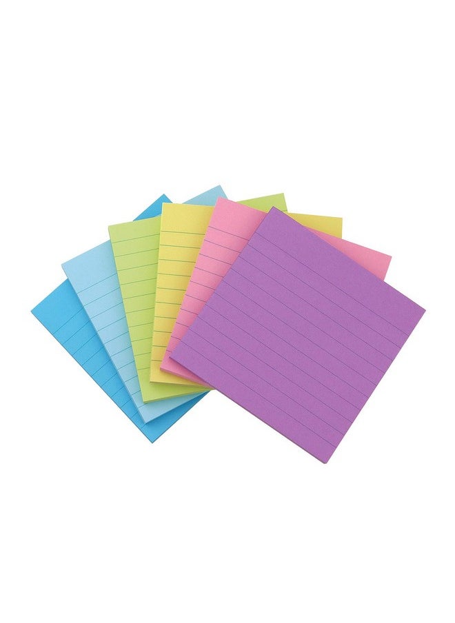 Early Buy Lined Sticky Notes With Lines 4X4 Self-Stick Notes 6 Candy Color 6 Pads, 60 Sheets/Pad  - Image 2
