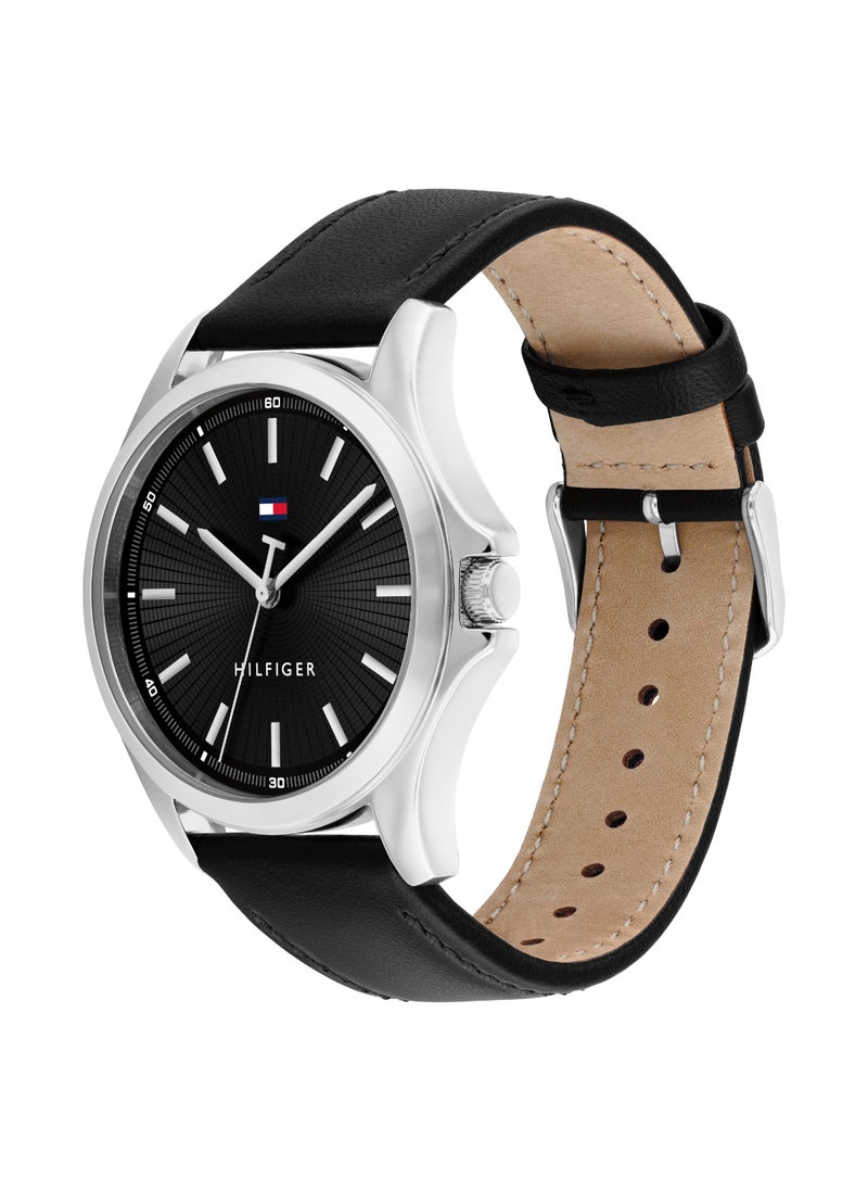 TOMMY HILFIGER TOMMY HILFIGER ROUND ANALOG MEN'S BLACK CASE WATCH - 1710668  - Image 1