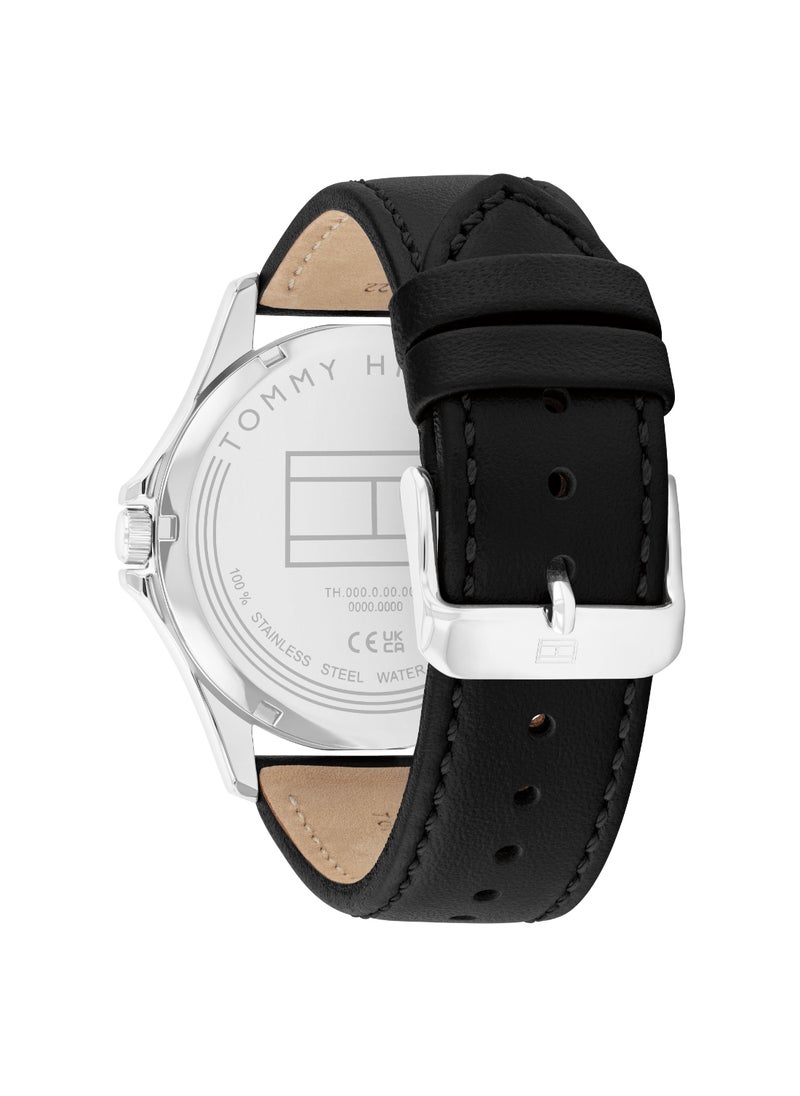TOMMY HILFIGER TOMMY HILFIGER ROUND ANALOG MEN'S BLACK CASE WATCH - 1710668  - Image 3