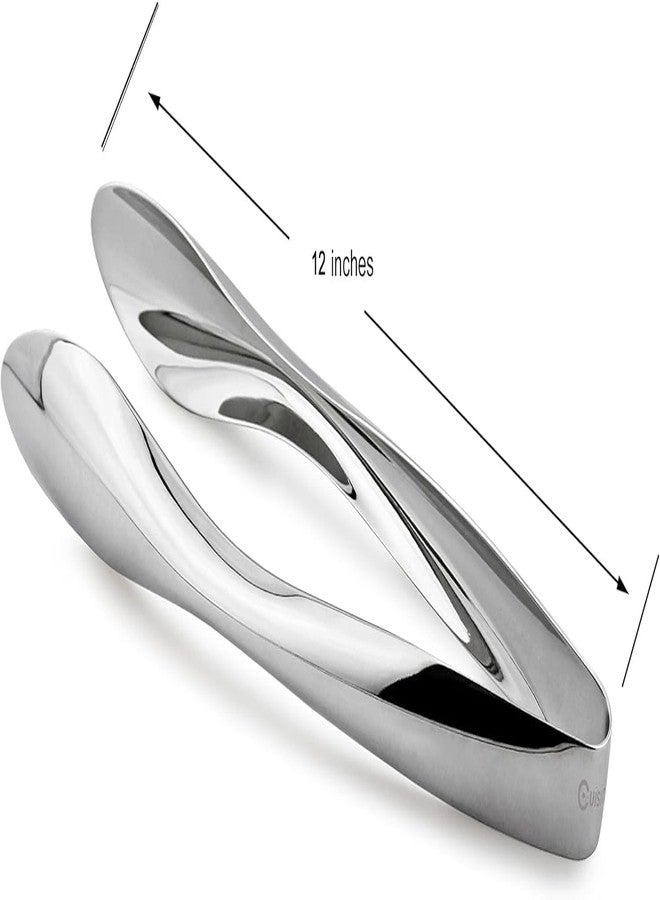 Cuisinox Stainless Steel Serving Tongs, 12" - Image 2