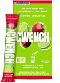 CWENCH HYDRATION CWENCH HYDRATION Electrolyte Mix + BCAA - Cherry Lime 10 Count  - Image 1