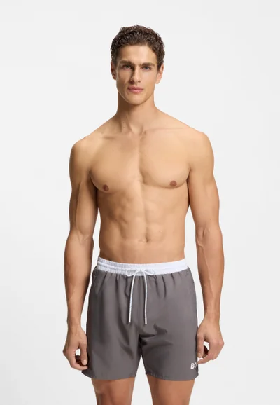 BOSS Swim shorts with contrast logo and piping