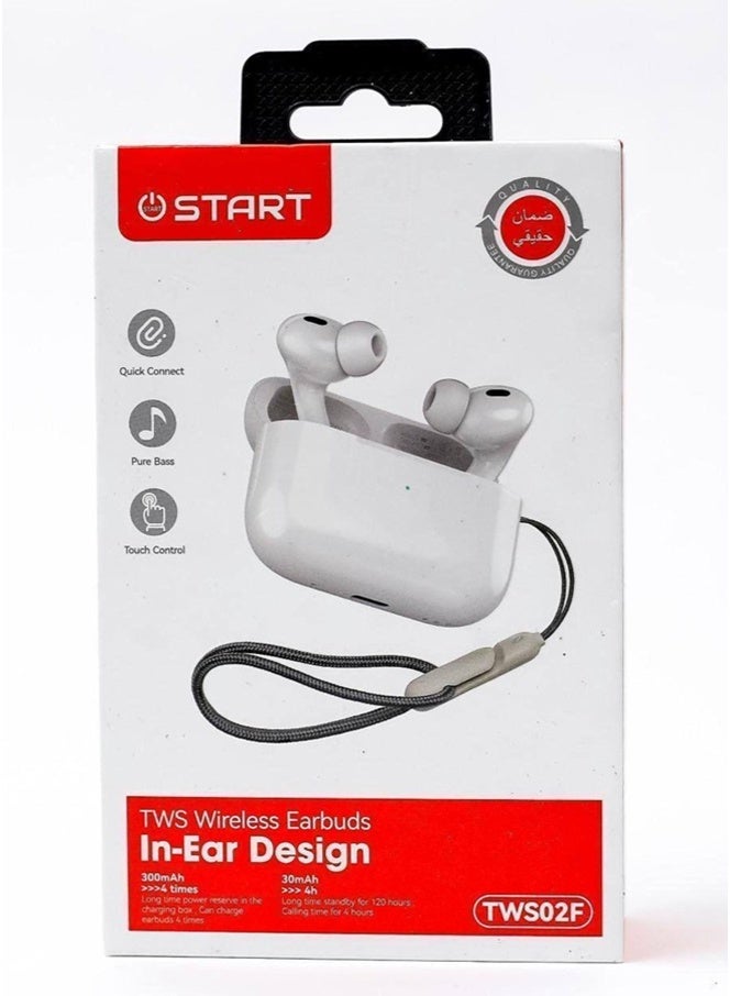 Start TWS 02F Wireless Bluetooth Earphones AirPods Earbuds True Stereo Pure Sound Fashionable Design - Image 3