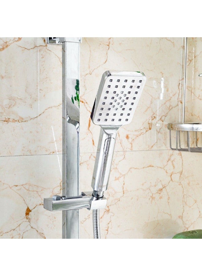 DANUBE HOME Milano Zion Rain Shower Column Complete Set - Chrome Finish Solid Brass Pressure Balancing Showerhead Mixer Wall Mounted Rainfall Shower System For Bathroom With Adjustable Handheld Shower  - Image 5