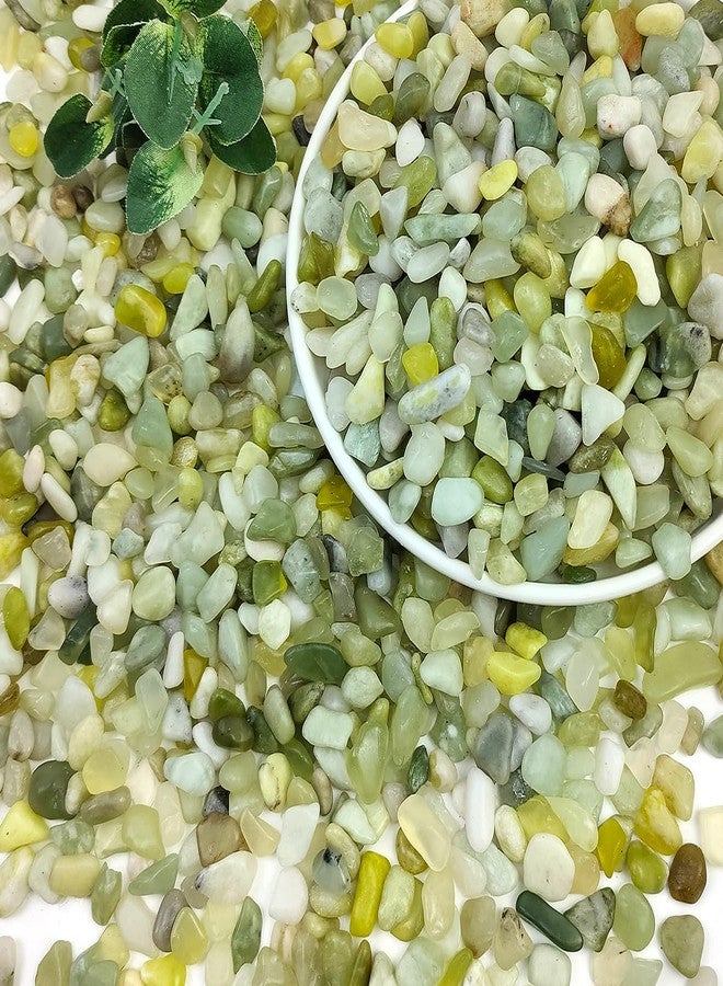 SHIZWU 2LB Succulent Jade Pebbles for Indoor Plants, 3/8 Inch Natural Decorative Polished Stones, River Rocks for Landscaping,Vase, Flowerpot Decoration, Indoor Decoration and Garden Decoration - Image 1