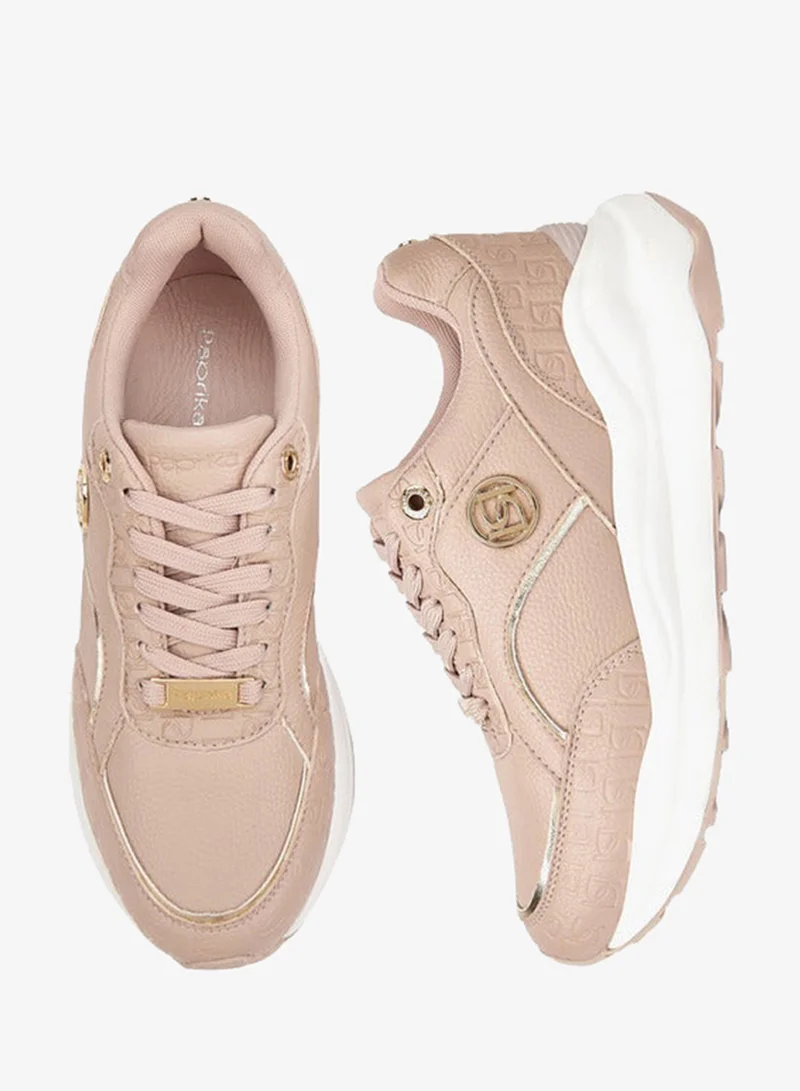 بابريكا أحذية رياضية برباط بنقشة دانتيل