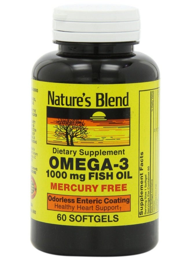 Nature's Blend - Omega 3 Fish Oil Odorless 60 Sgels - Image 1