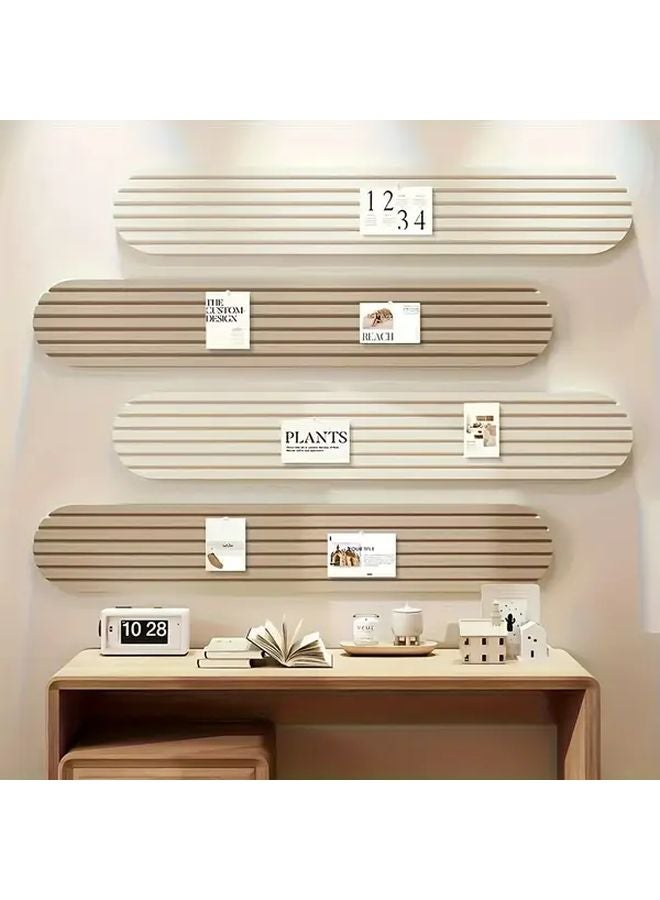 4pcs Self Adhesive Cork Bulletin Boards Light Camel Dark Camel Reusable Wall Mount - Image 1