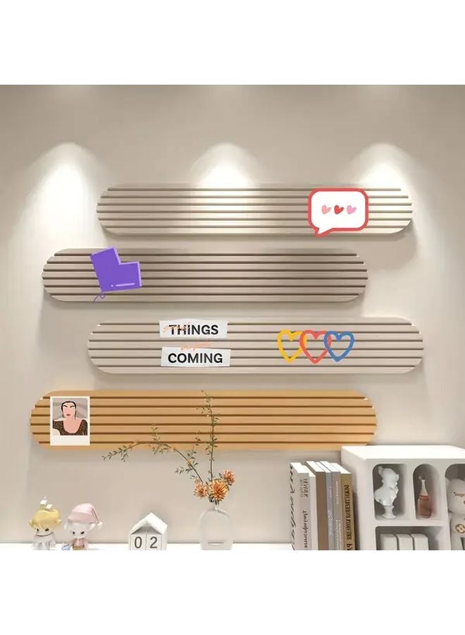 4pcs Self Adhesive Cork Bulletin Boards Light Camel Dark Camel Reusable Wall Mount - Image 4