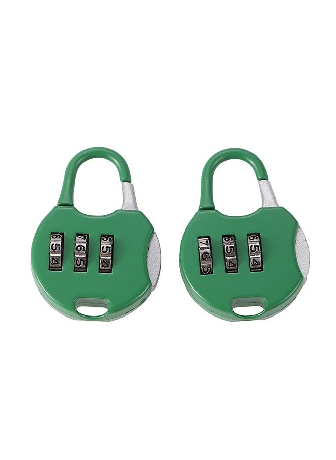 LAWAZIM Travel lock - Green 2 Piece| Digit Combination Padlocks with a Hardened Steel Shackle - Travel Locks for Suitcases & Baggage  - Image 1