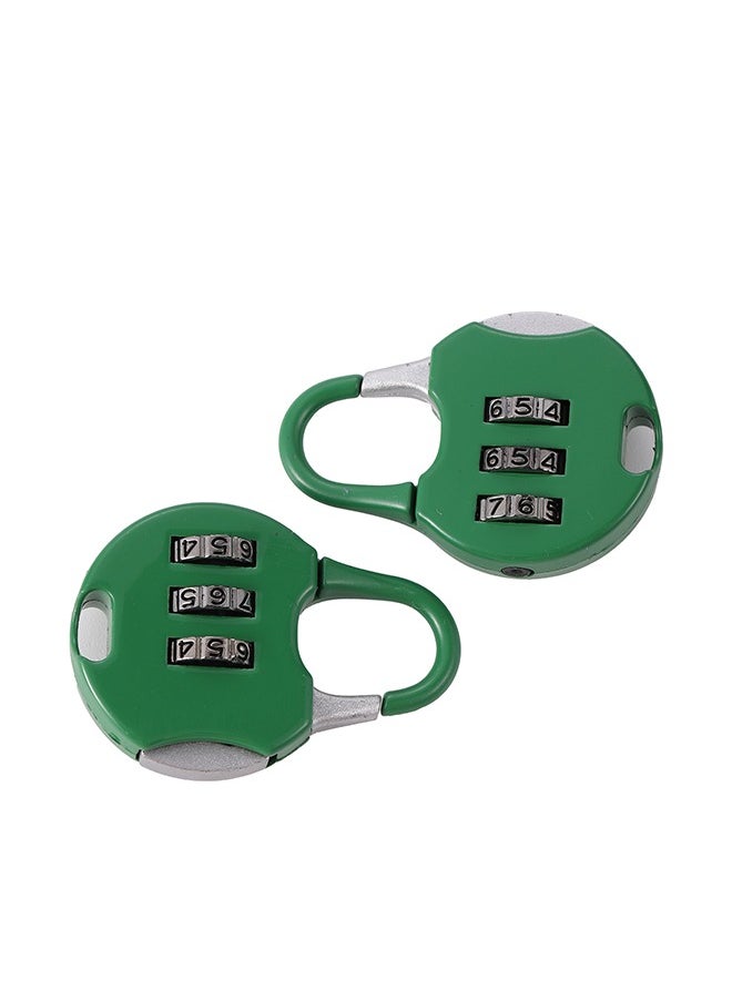 LAWAZIM Travel lock - Green 2 Piece| Digit Combination Padlocks with a Hardened Steel Shackle - Travel Locks for Suitcases & Baggage  - Image 3