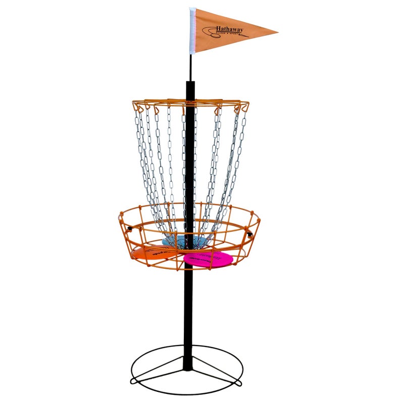 Hathaway 6-Player Disc Golf Set for Family â€“ Frisbee Golf Basket with Weighted Discs, Sturdy Pole & Base, Chains, Anchors, Flag, Carry Bag â€“ Complete Frisbee Golf Discs Set - Image 4