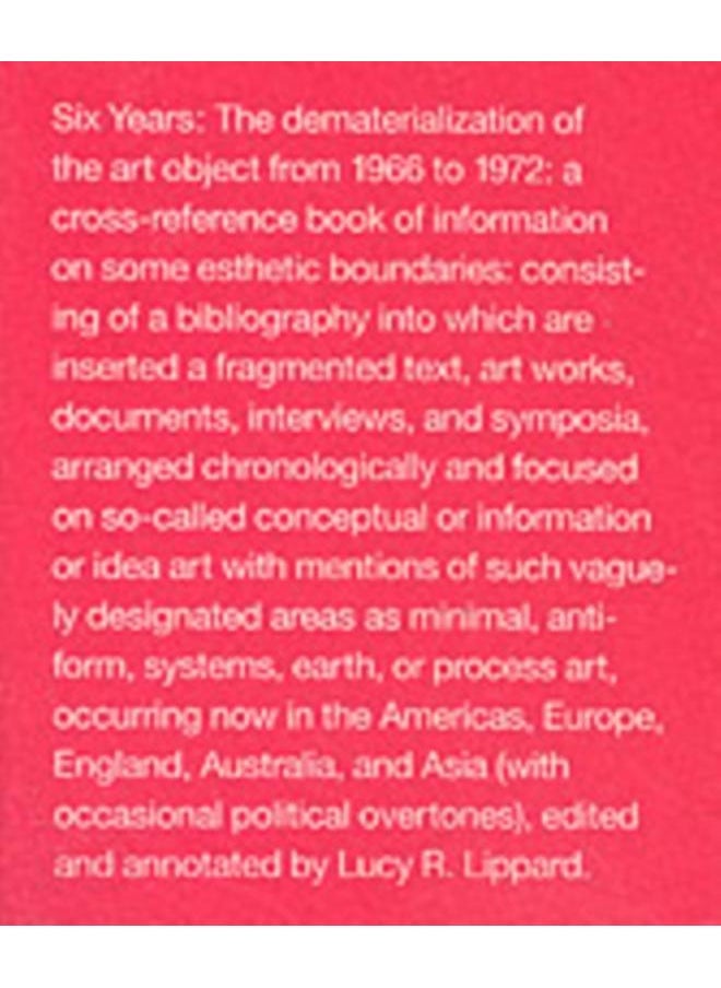 null - Six Years : The Dematerialization of the Art Object from 1966 to 1972 - Image 1