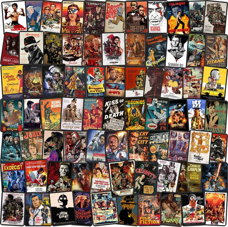 JUNKYARD Vintage Hollywood Movie Stickers for Laptops, Guitar, Journals and Other Gadgets (Pack of 75) - Image 1