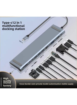 5-In-1 Type-C Expansion Dock Network Card USB C3.0 Hub HDMI 4K Notebook Computer Extension Dock Without External Power-Number Of Interfaces:12 In 1 - pzsku/Z5A16C01B83E725C62D9FZ/45/_/1742368030/24867d04-1f56-4f77-9862-1bef8e9db943