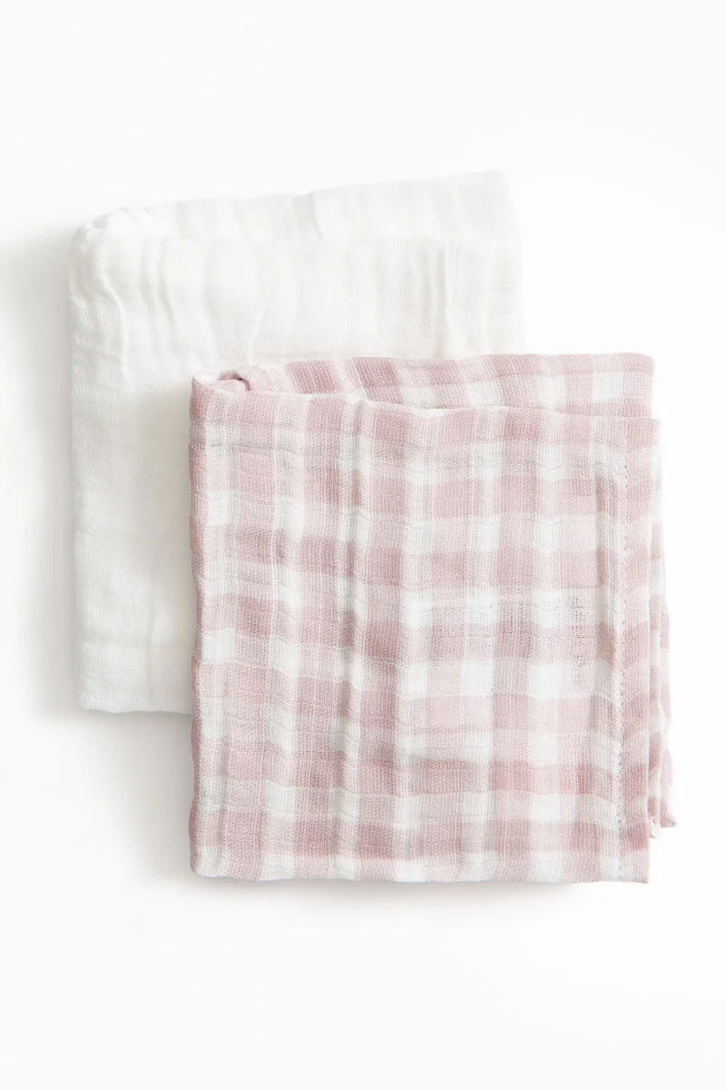 H&M 2-pack cotton muslin cloths