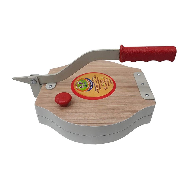 Jet Roy Manual Heavy Round Wooden Board PapadPuri Press Maker Plywood Machine With Iron Handle Papad Maker Machine MultiColor - Image 5