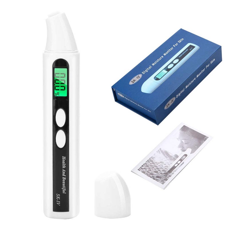 klarako Skin Moisture Analyzer Portable, 0~99.9% Skin Moisture Detector Digital LCD Skin Face Moisture Oil Analyzer Monitor Tester Detector - Image 1