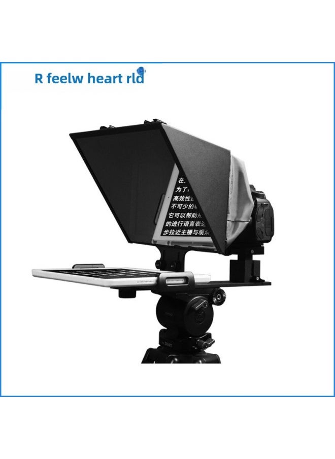 Generic Fuwei TP13 Teleprompter 13-inch SLR Camera Mobile Phone Highly Transparent Shooting HD Subtitles Live Speech-Body Color:Black-tp13  - Image 1
