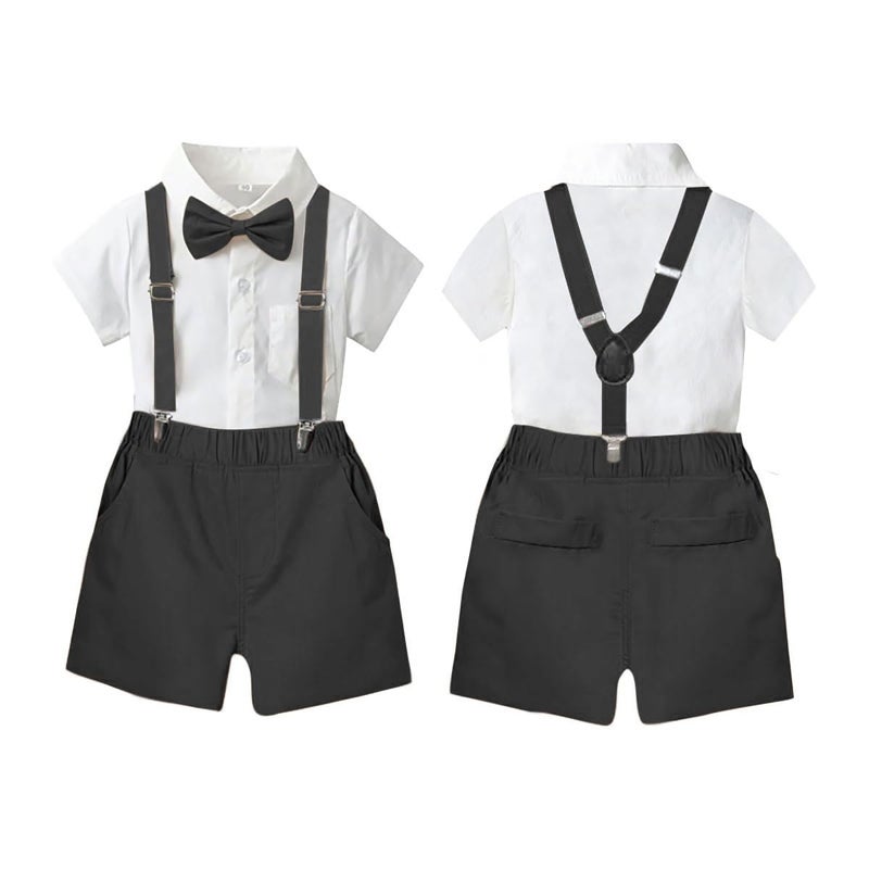 Baby Boy Dressy Outfit Gentleman Outfits Suits Toddler Clothes White and Black
