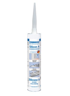Weicon WEICON Silicone A | 310 ml | transparent | Extremely elastic universal adhesive  - Image 1