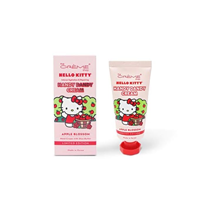 The Crème Shop Korean Cute Scented Pocket Portable Soothing Advanced Must-Have on-the-go - The Crème Shop x Sanrio Hello Kitty Handy Dandy Cream(Apple Blossom) - Image 1